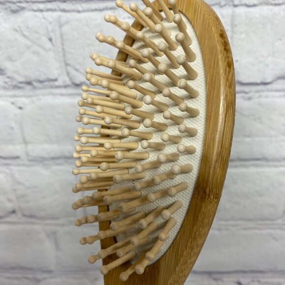 Bamboo Hairbrush Eco Friendly Laser Engraved Sustainability - Pattern ID1 - Picture 3 of 4